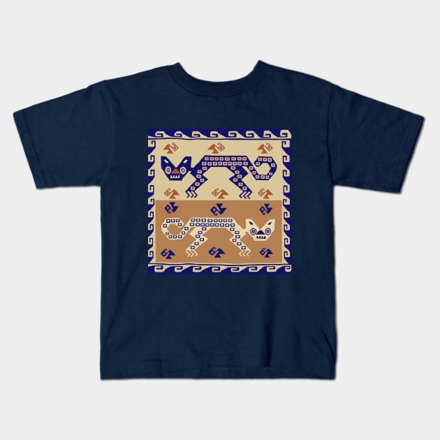 Inca Gatos y Aves Kids T-Shirt by Esprit-Mystique